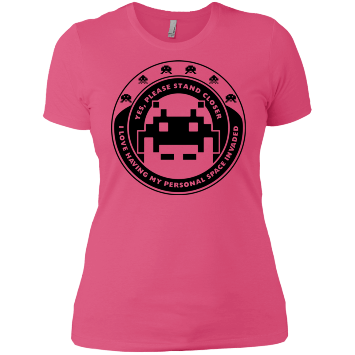 T-Shirts Hot Pink / X-Small Personal Space Invader Women's Premium T-Shirt