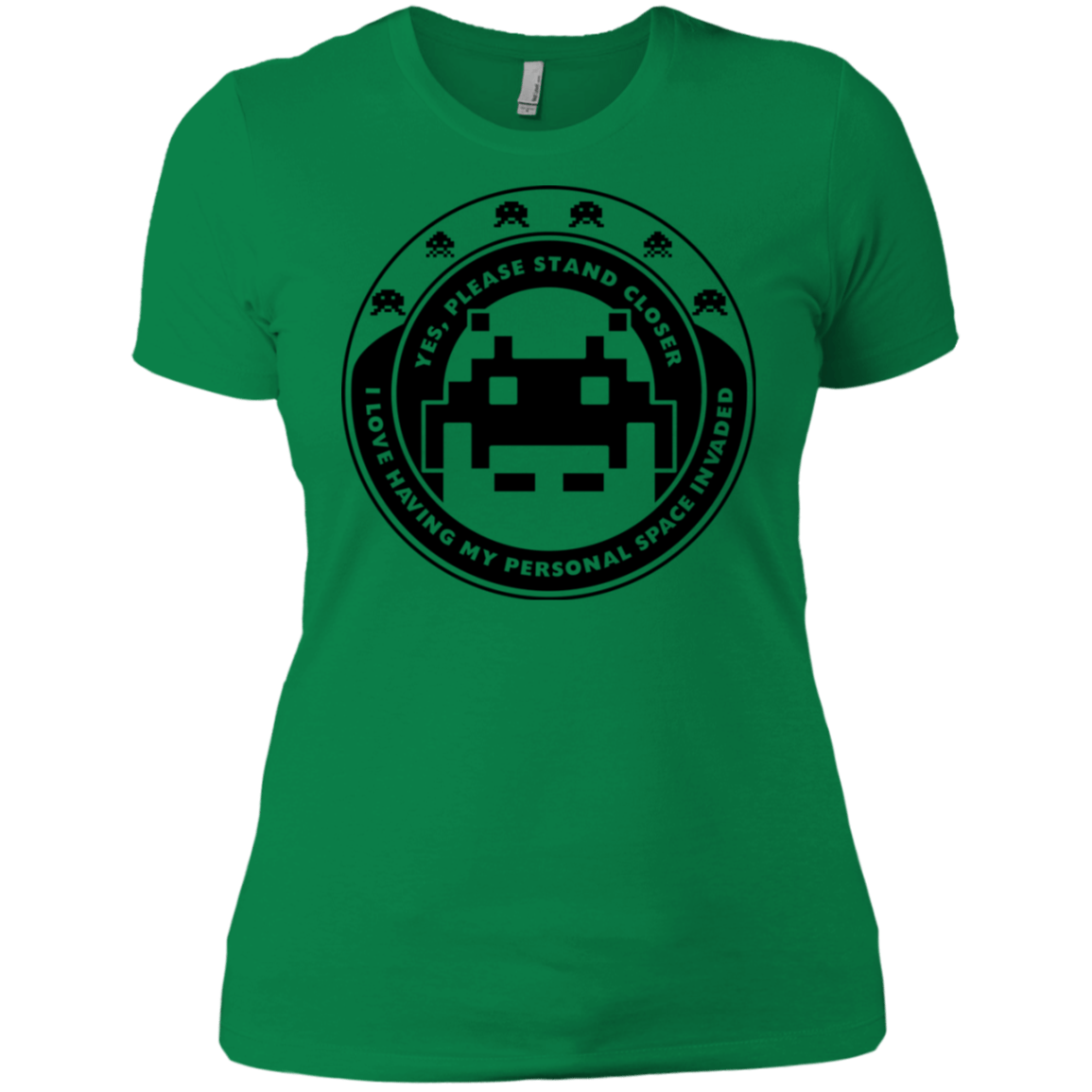 T-Shirts Kelly Green / X-Small Personal Space Invader Women's Premium T-Shirt