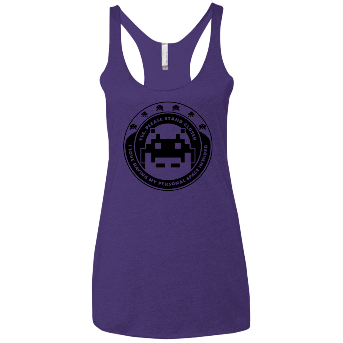 T-Shirts Purple Rush / X-Small Personal Space Invader Women's Triblend Racerback Tank