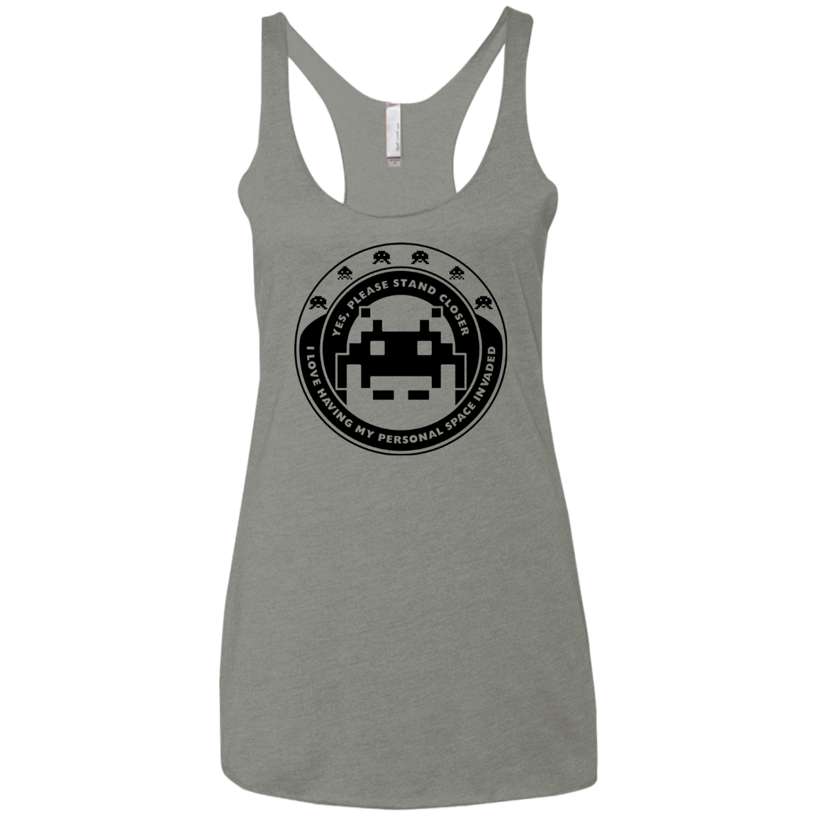 T-Shirts Venetian Grey / X-Small Personal Space Invader Women's Triblend Racerback Tank