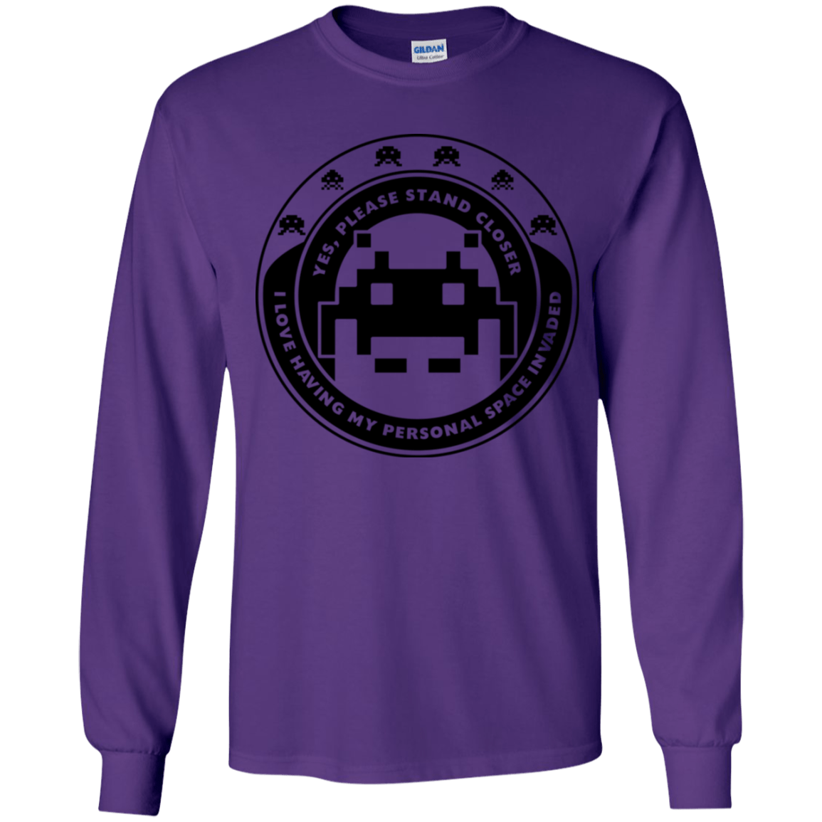 T-Shirts Purple / YS Personal Space Invader Youth Long Sleeve T-Shirt