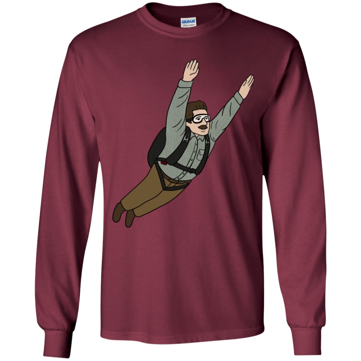 T-Shirts Maroon / YS Peter is my Hero Youth Long Sleeve T-Shirt