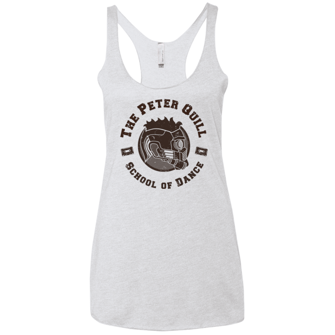 T-Shirts Heather White / X-Small Peter Quill Women's Triblend Racerback Tank