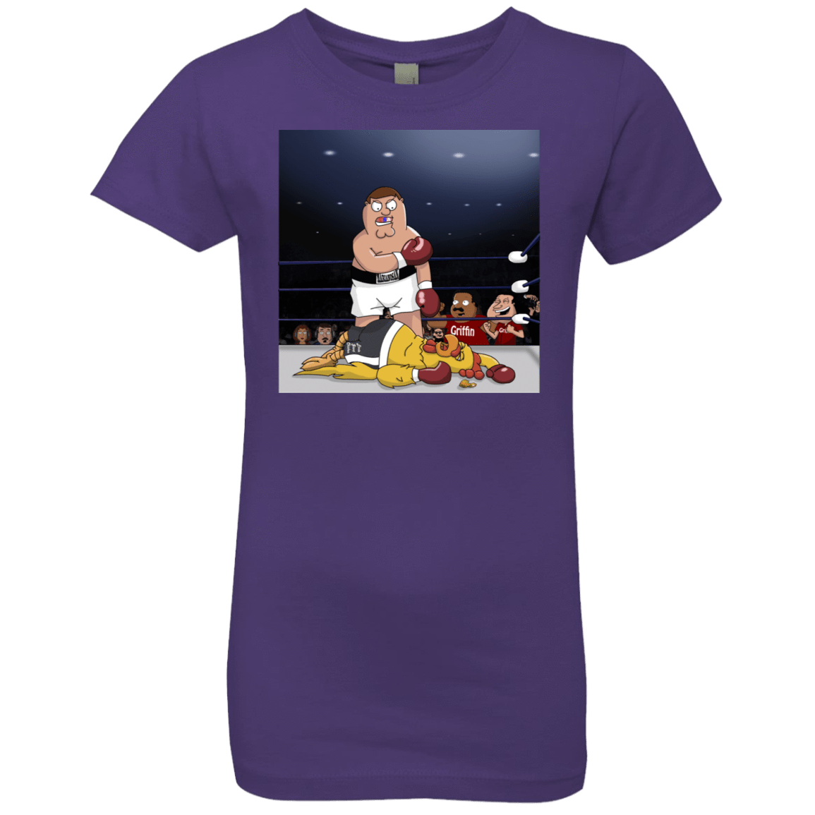 T-Shirts Purple Rush / YXS Peter vs Giant Chicken Girls Premium T-Shirt