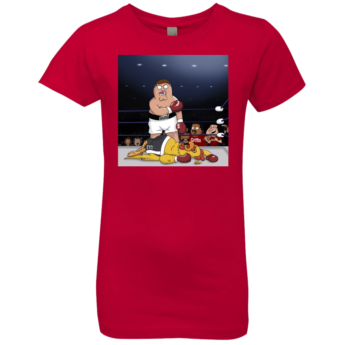T-Shirts Red / YXS Peter vs Giant Chicken Girls Premium T-Shirt
