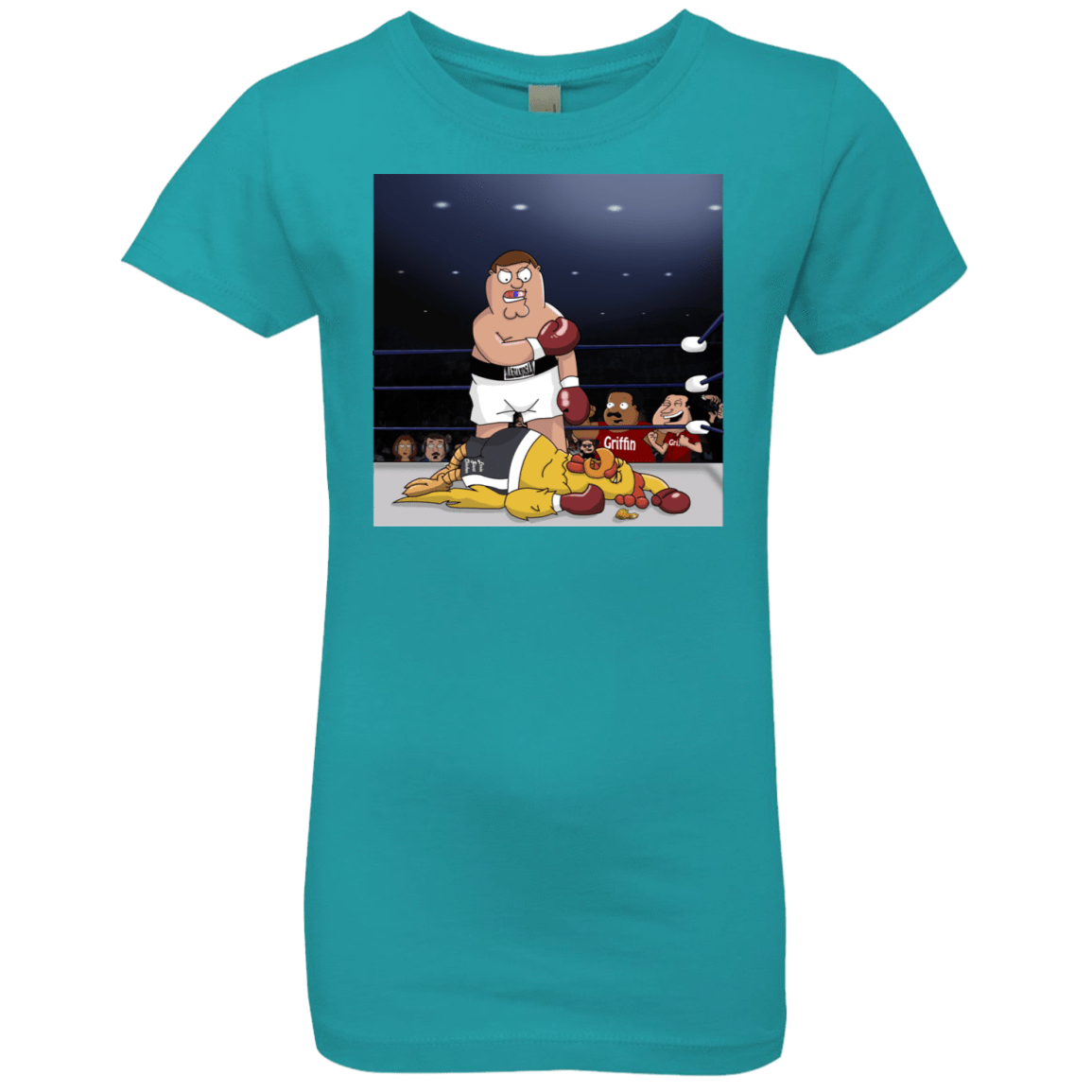 T-Shirts Tahiti Blue / YXS Peter vs Giant Chicken Girls Premium T-Shirt