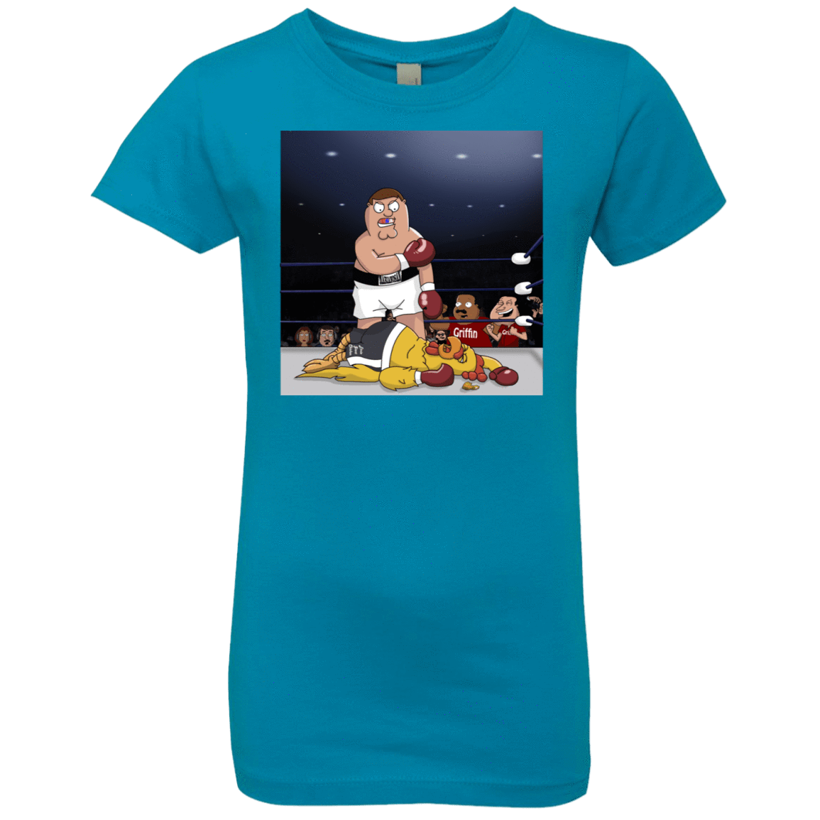 T-Shirts Turquoise / YXS Peter vs Giant Chicken Girls Premium T-Shirt
