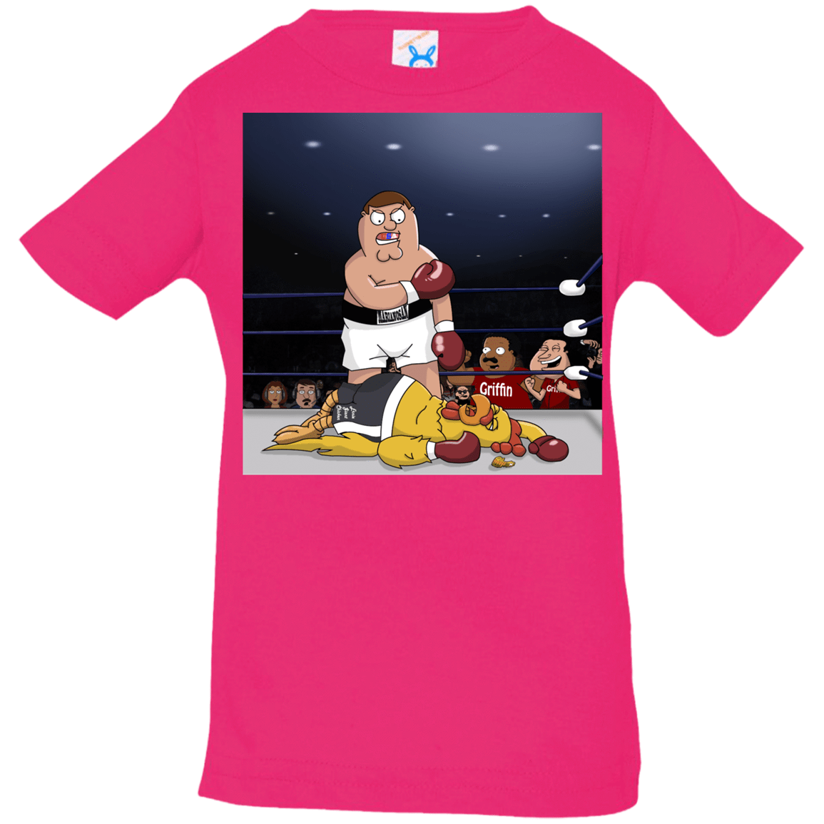 T-Shirts Hot Pink / 6 Months Peter vs Giant Chicken Infant Premium T-Shirt