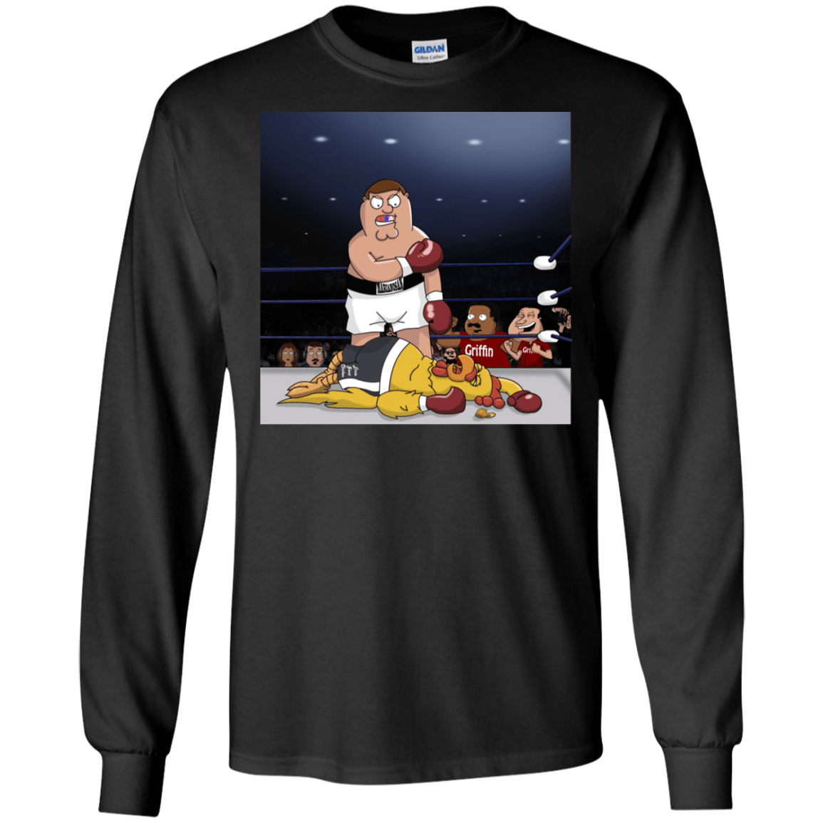 T-Shirts Black / S Peter vs Giant Chicken Men's Long Sleeve T-Shirt