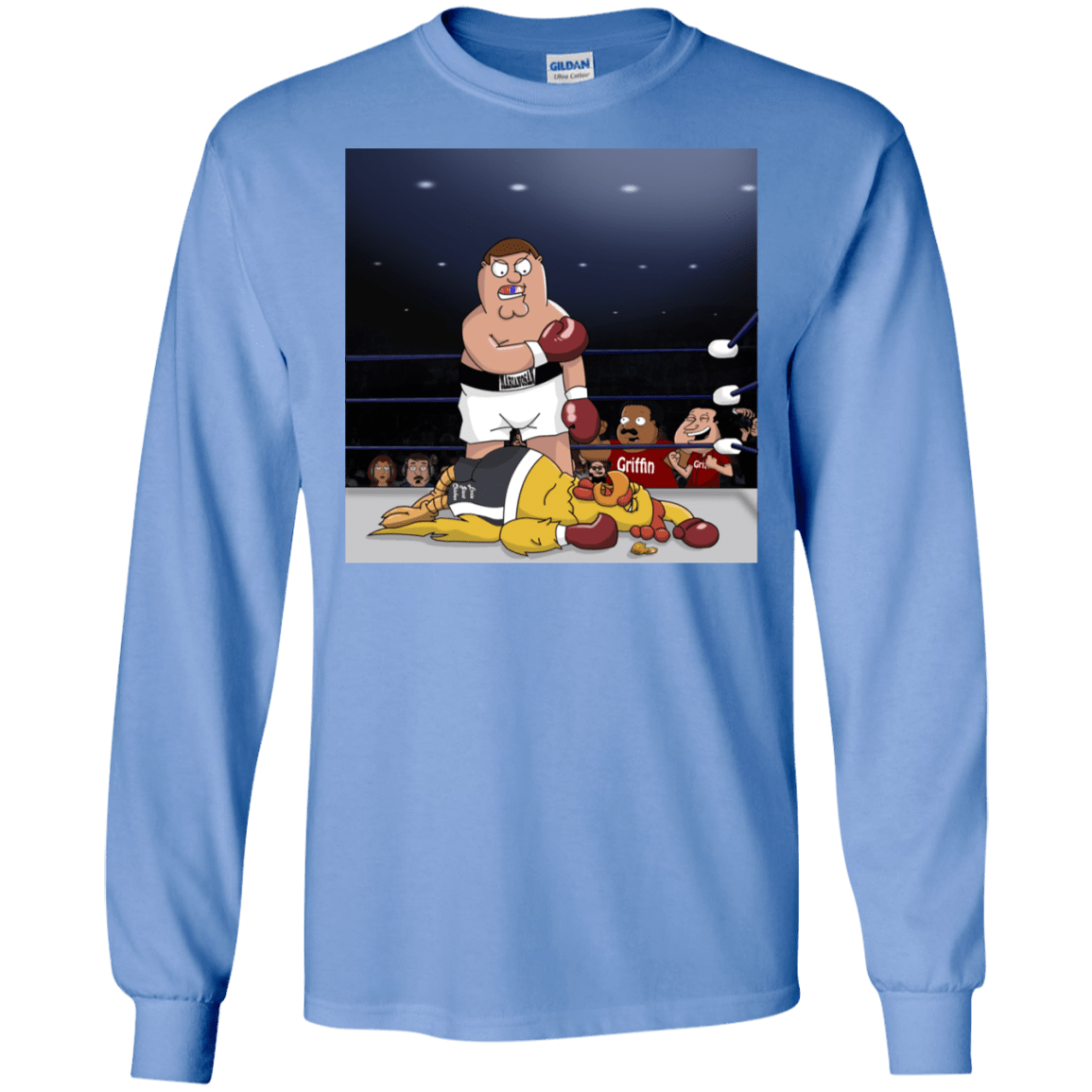 T-Shirts Carolina Blue / S Peter vs Giant Chicken Men's Long Sleeve T-Shirt