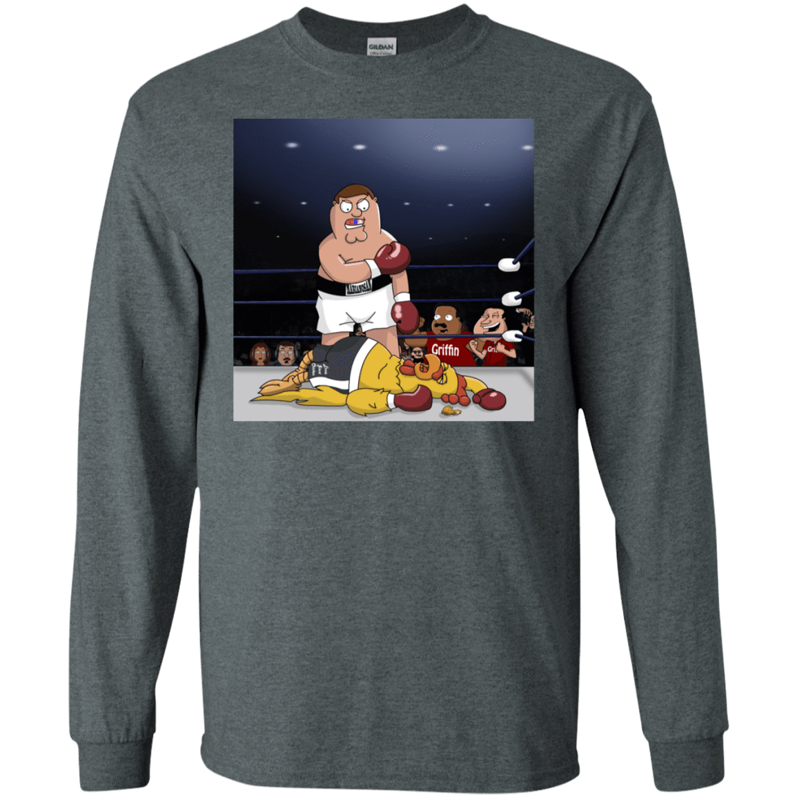 T-Shirts Dark Heather / S Peter vs Giant Chicken Men's Long Sleeve T-Shirt