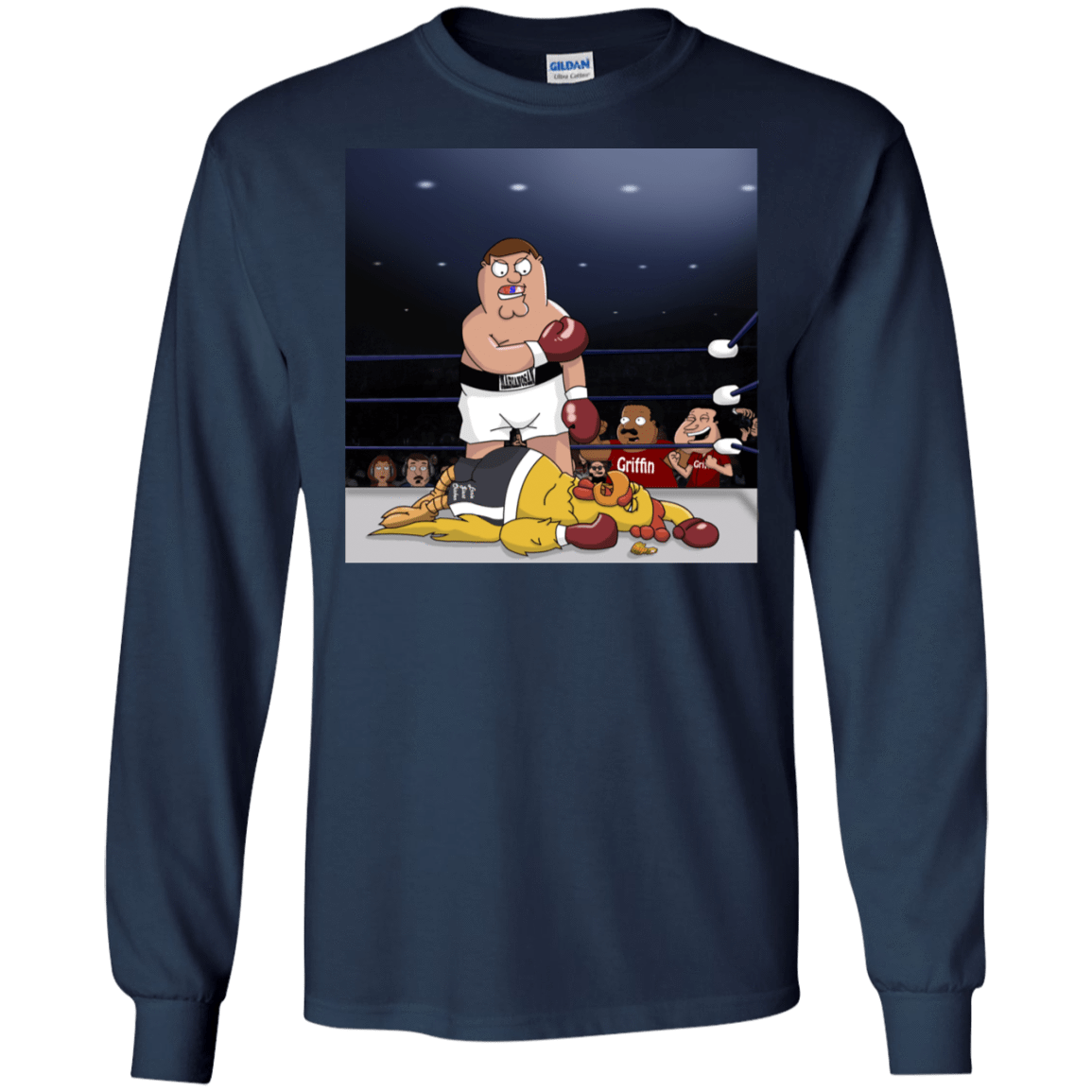 T-Shirts Navy / S Peter vs Giant Chicken Men's Long Sleeve T-Shirt
