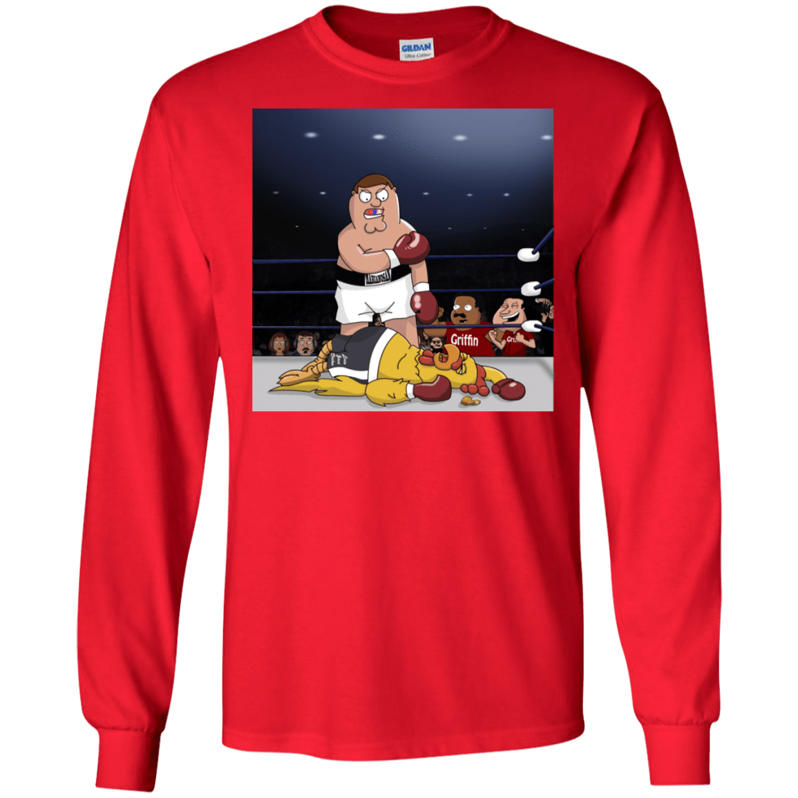 T-Shirts Red / S Peter vs Giant Chicken Men's Long Sleeve T-Shirt