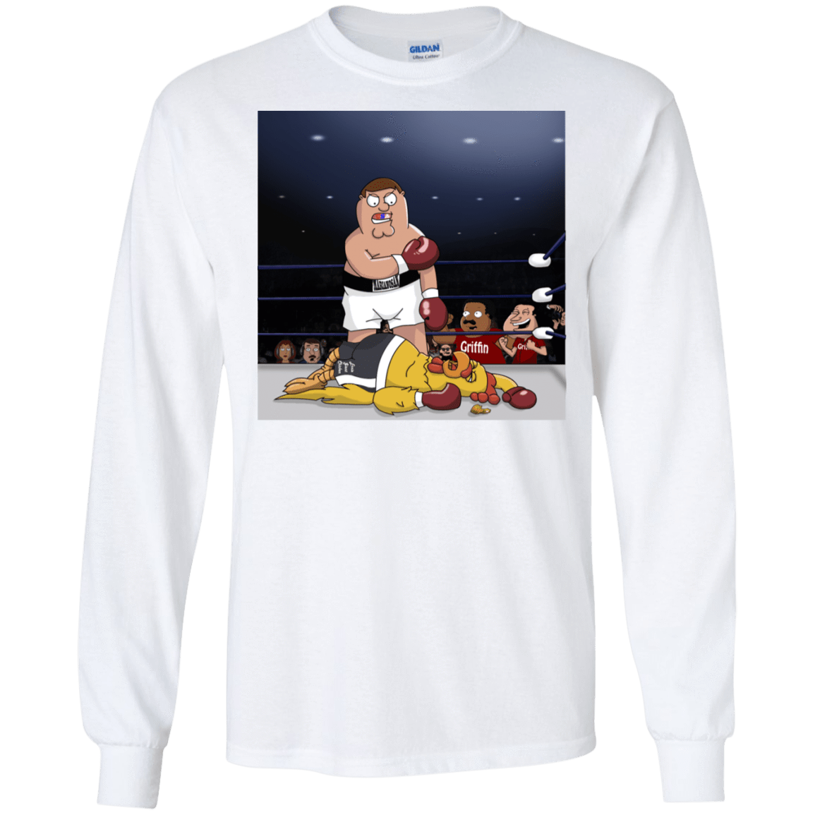 T-Shirts White / S Peter vs Giant Chicken Men's Long Sleeve T-Shirt