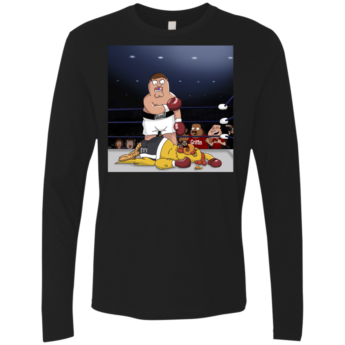 T-Shirts Black / S Peter vs Giant Chicken Men's Premium Long Sleeve