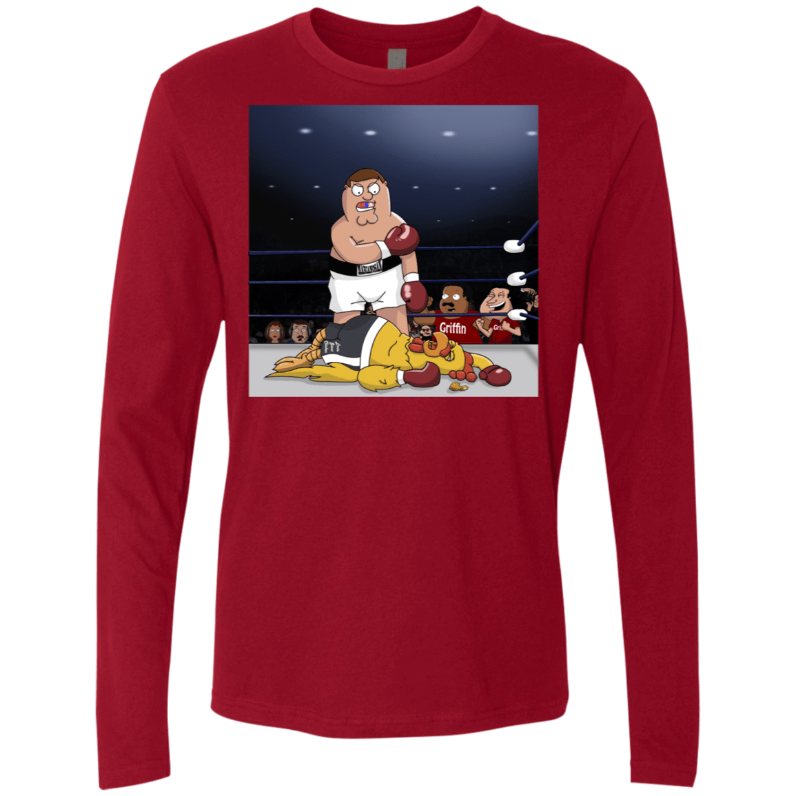 T-Shirts Cardinal / S Peter vs Giant Chicken Men's Premium Long Sleeve