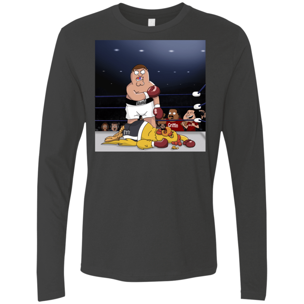 T-Shirts Heavy Metal / S Peter vs Giant Chicken Men's Premium Long Sleeve