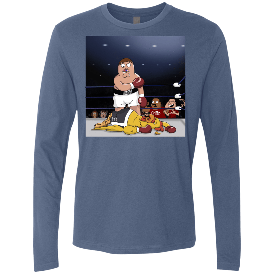 T-Shirts Indigo / S Peter vs Giant Chicken Men's Premium Long Sleeve