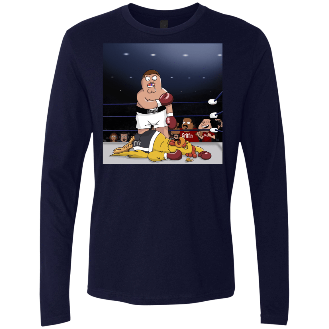 T-Shirts Midnight Navy / S Peter vs Giant Chicken Men's Premium Long Sleeve