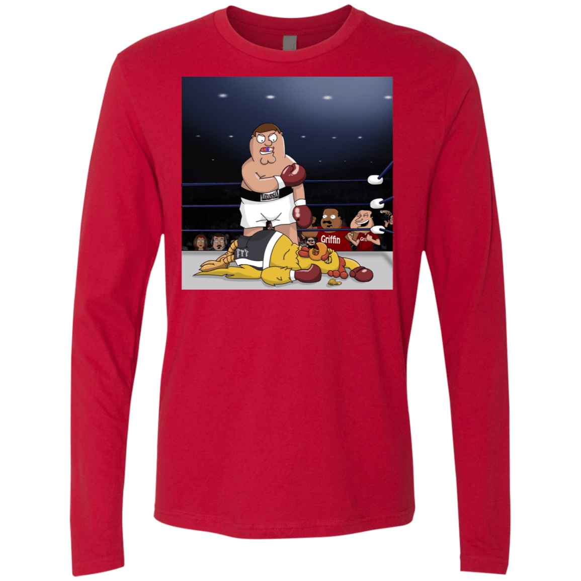 T-Shirts Red / S Peter vs Giant Chicken Men's Premium Long Sleeve