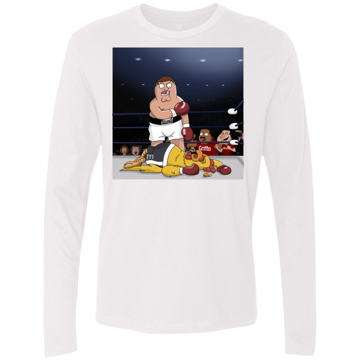 T-Shirts White / S Peter vs Giant Chicken Men's Premium Long Sleeve
