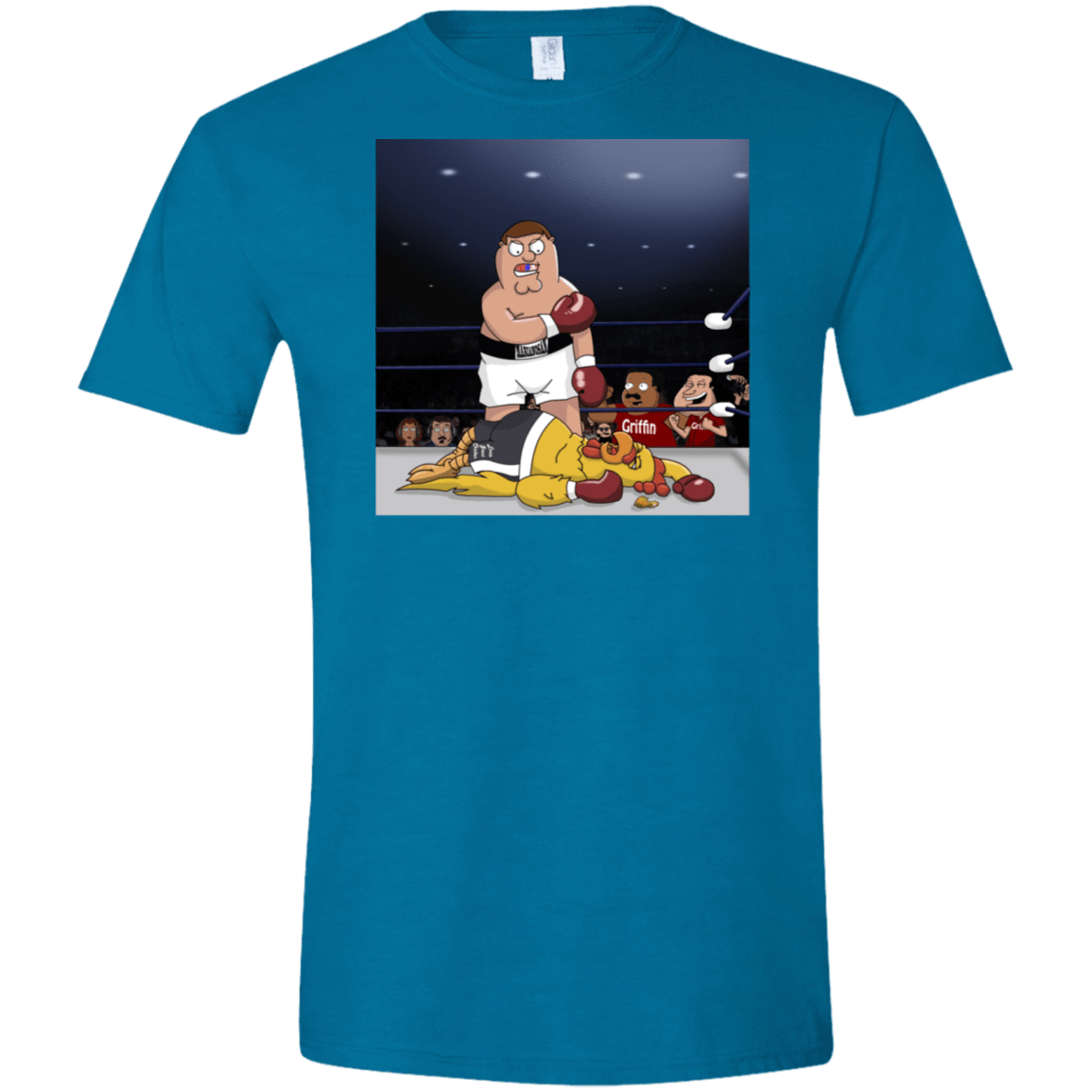 T-Shirts Antique Sapphire / S Peter vs Giant Chicken Men's Semi-Fitted Softstyle