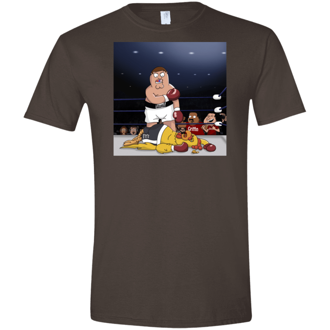 T-Shirts Dark Chocolate / S Peter vs Giant Chicken Men's Semi-Fitted Softstyle