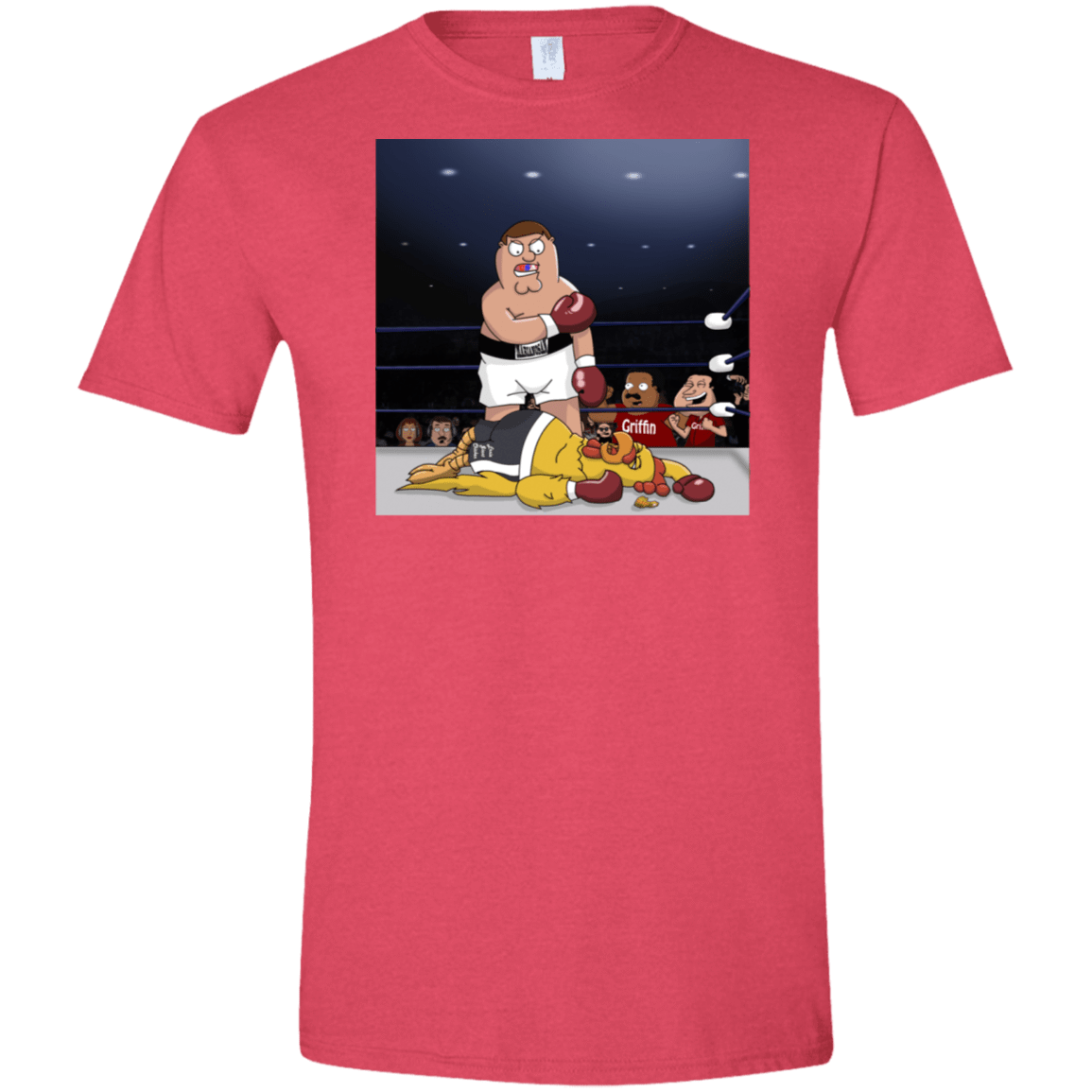 T-Shirts Heather Red / S Peter vs Giant Chicken Men's Semi-Fitted Softstyle