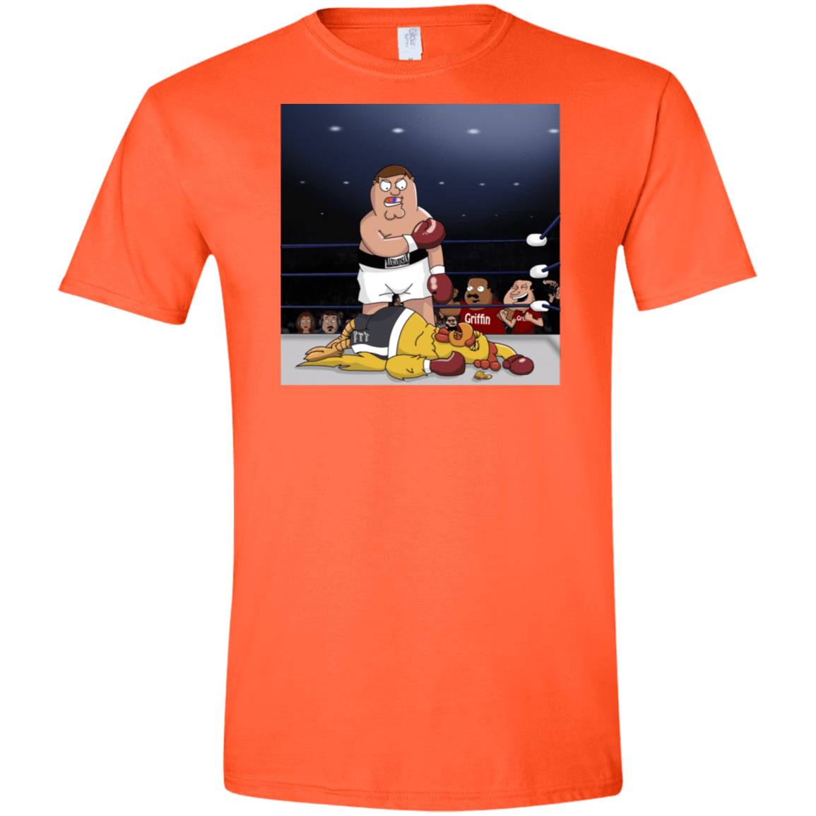 T-Shirts Orange / S Peter vs Giant Chicken Men's Semi-Fitted Softstyle