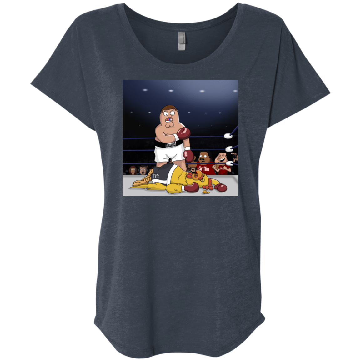 T-Shirts Vintage Navy / X-Small Peter vs Giant Chicken Triblend Dolman Sleeve