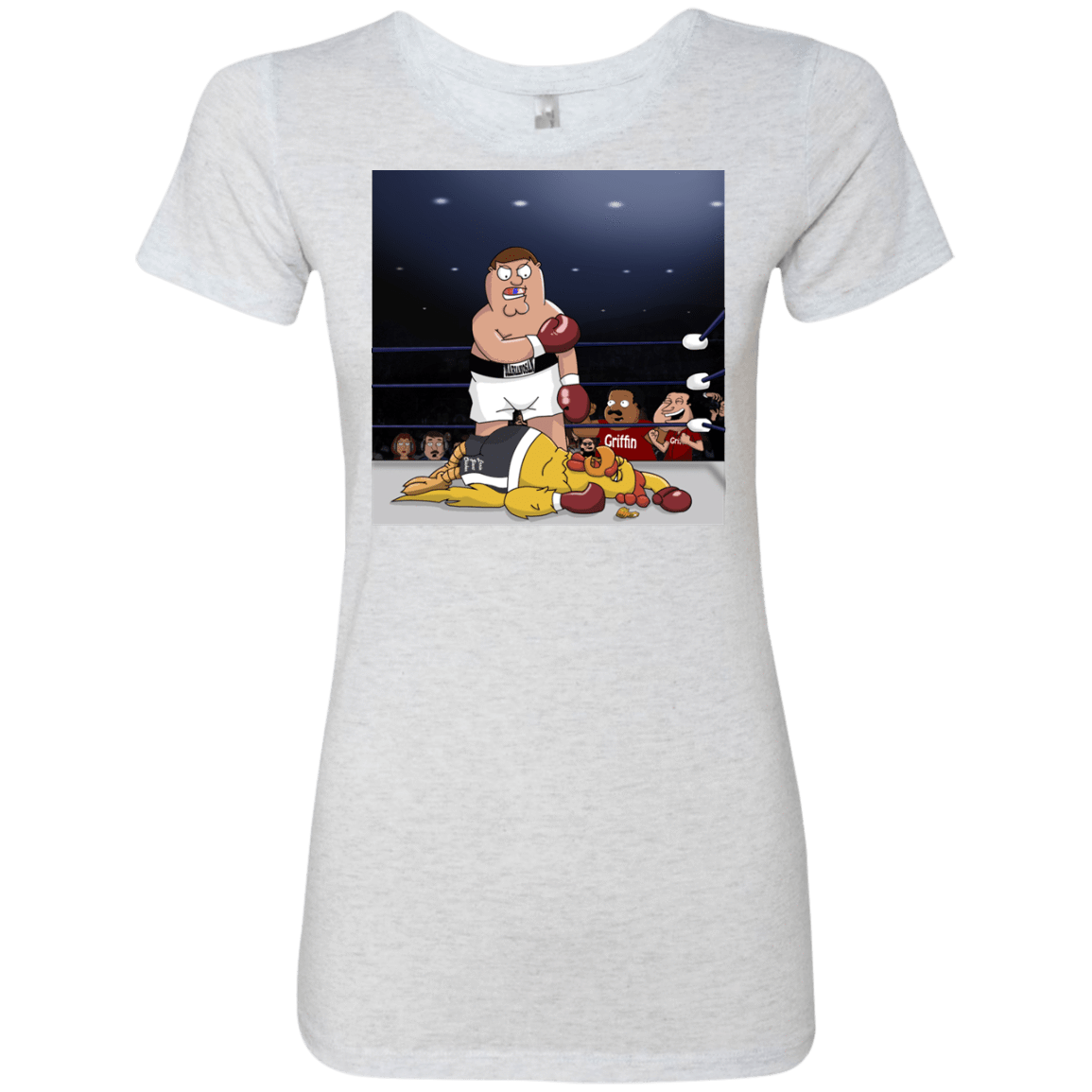 T-Shirts Heather White / S Peter vs Giant Chicken Women's Triblend T-Shirt