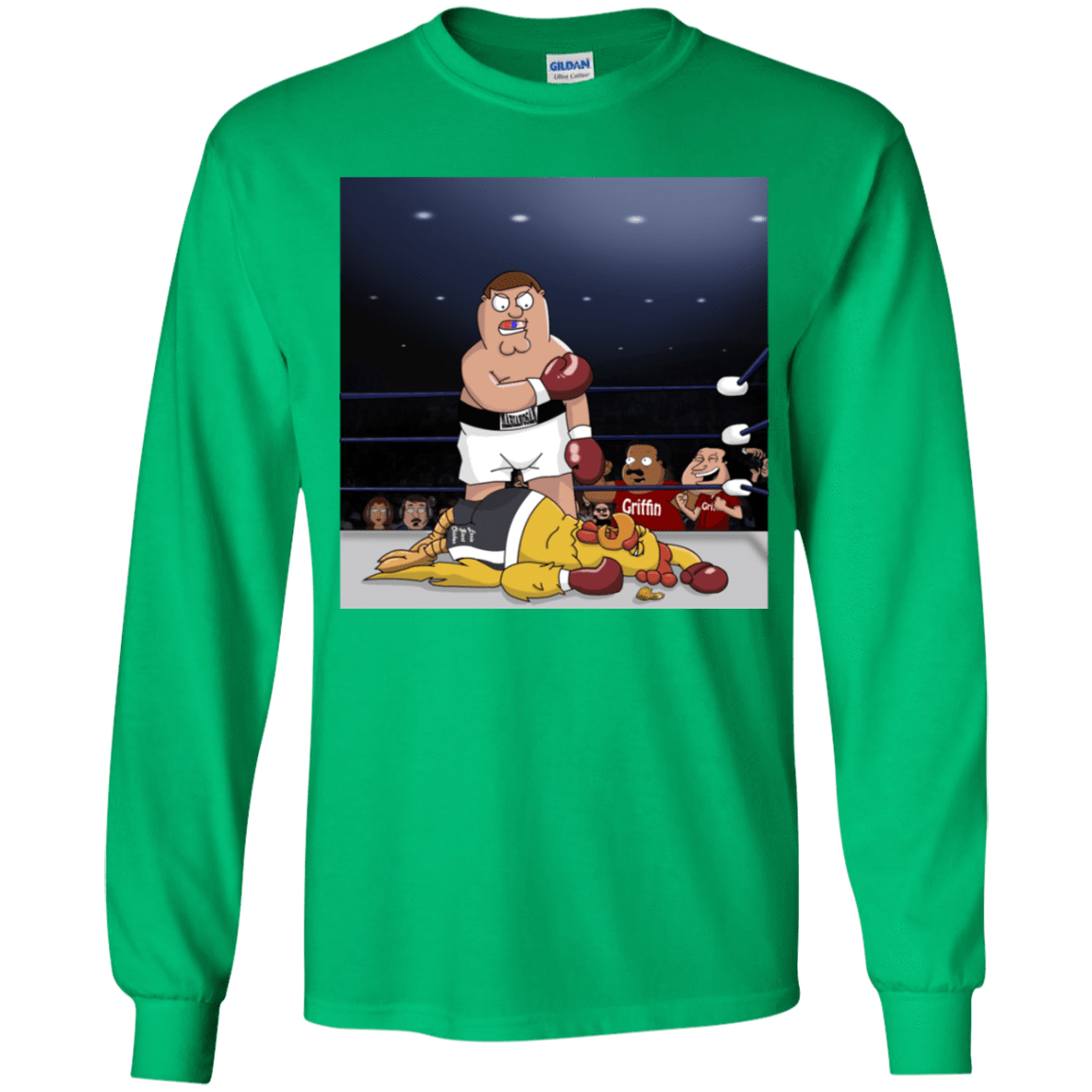T-Shirts Irish Green / YS Peter vs Giant Chicken Youth Long Sleeve T-Shirt