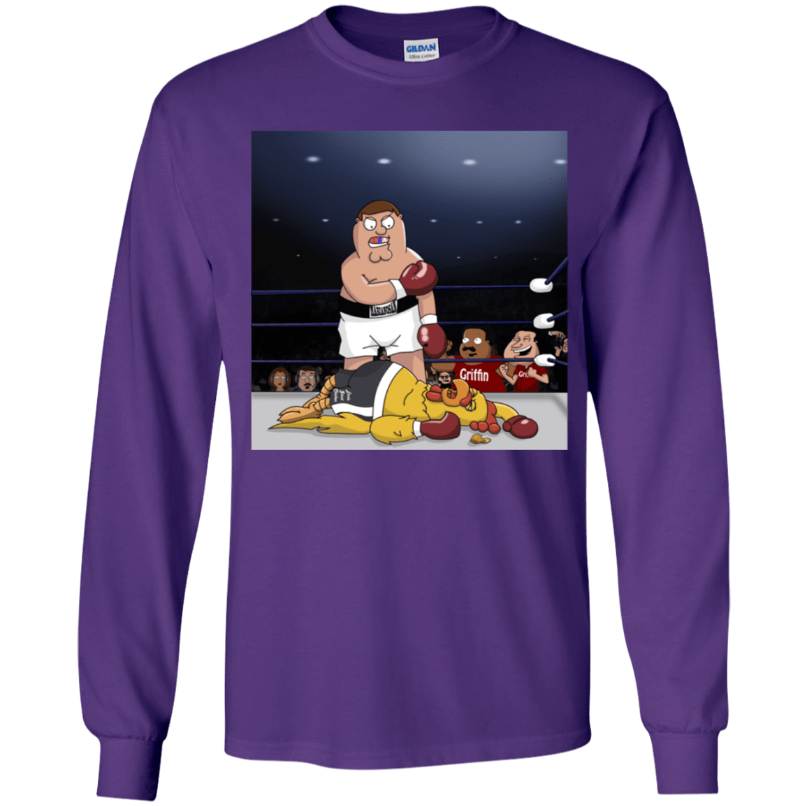 T-Shirts Purple / YS Peter vs Giant Chicken Youth Long Sleeve T-Shirt