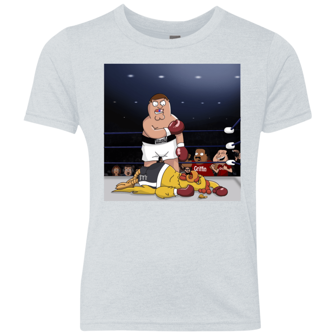 T-Shirts Heather White / YXS Peter vs Giant Chicken Youth Triblend T-Shirt