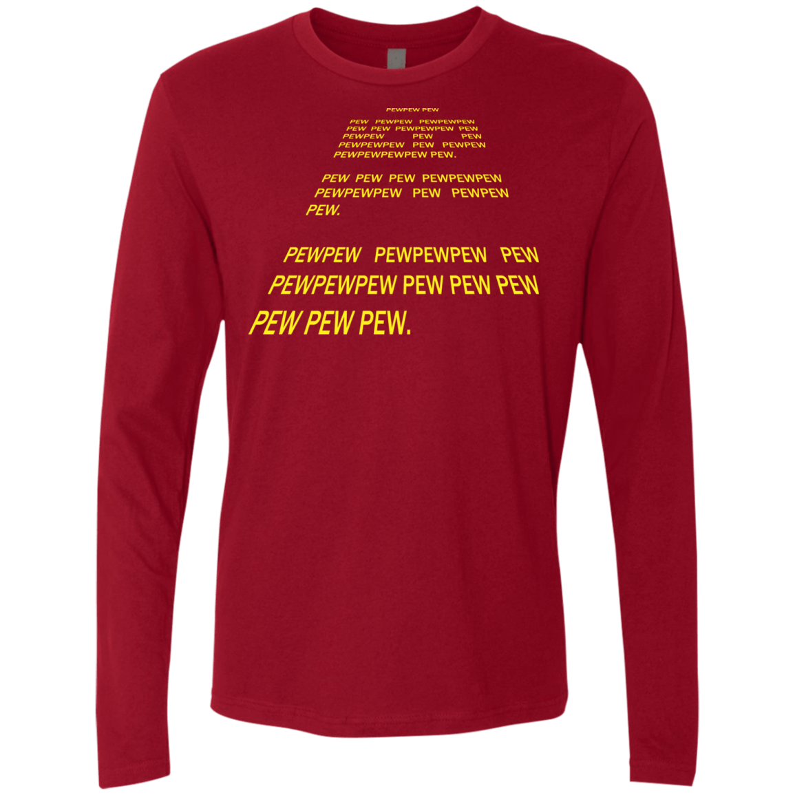 T-Shirts Cardinal / S Pew Pew Pew Men's Premium Long Sleeve