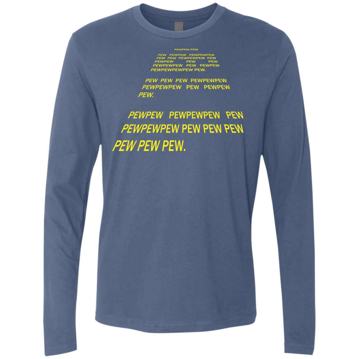 T-Shirts Indigo / S Pew Pew Pew Men's Premium Long Sleeve