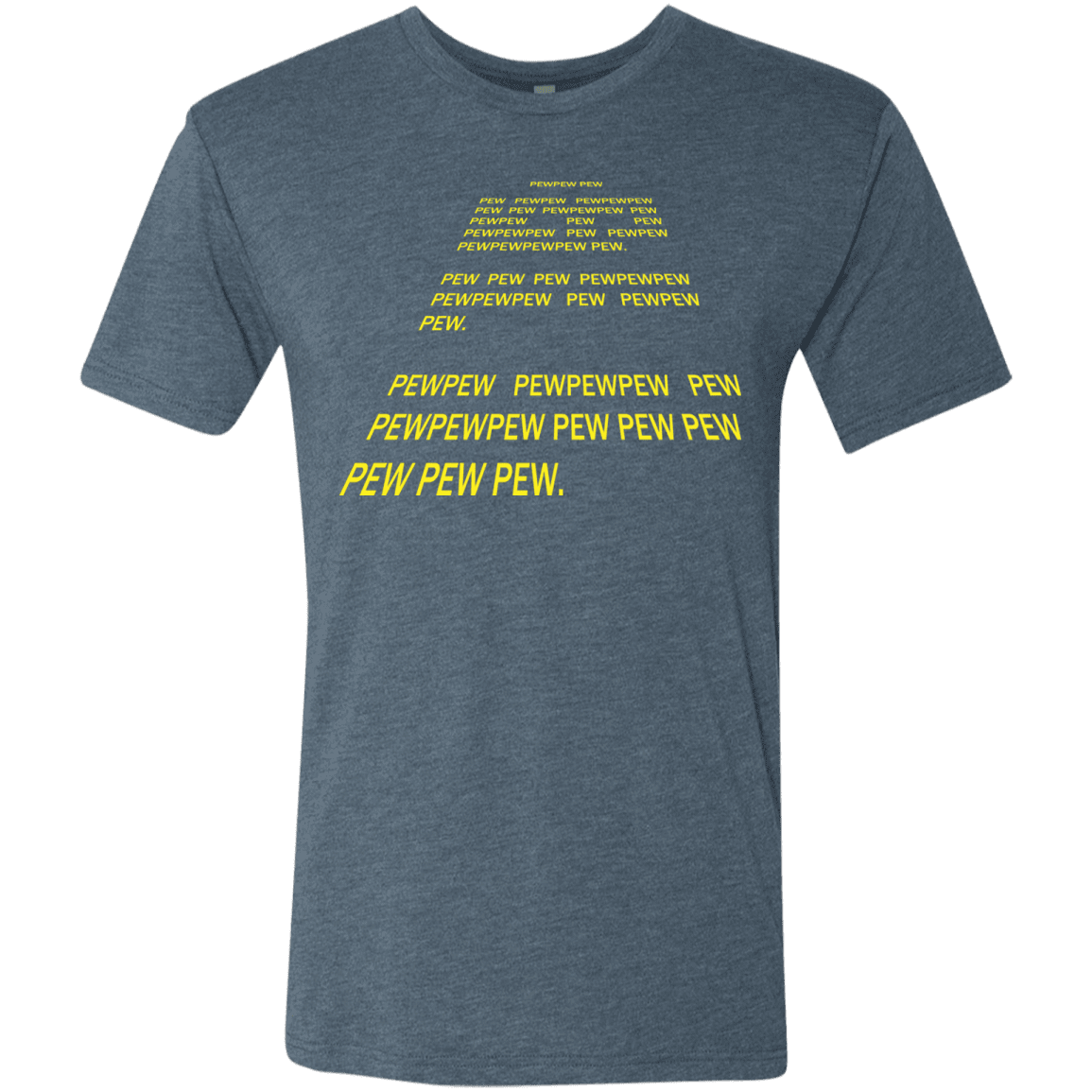 T-Shirts Indigo / S Pew Pew Pew Men's Triblend T-Shirt