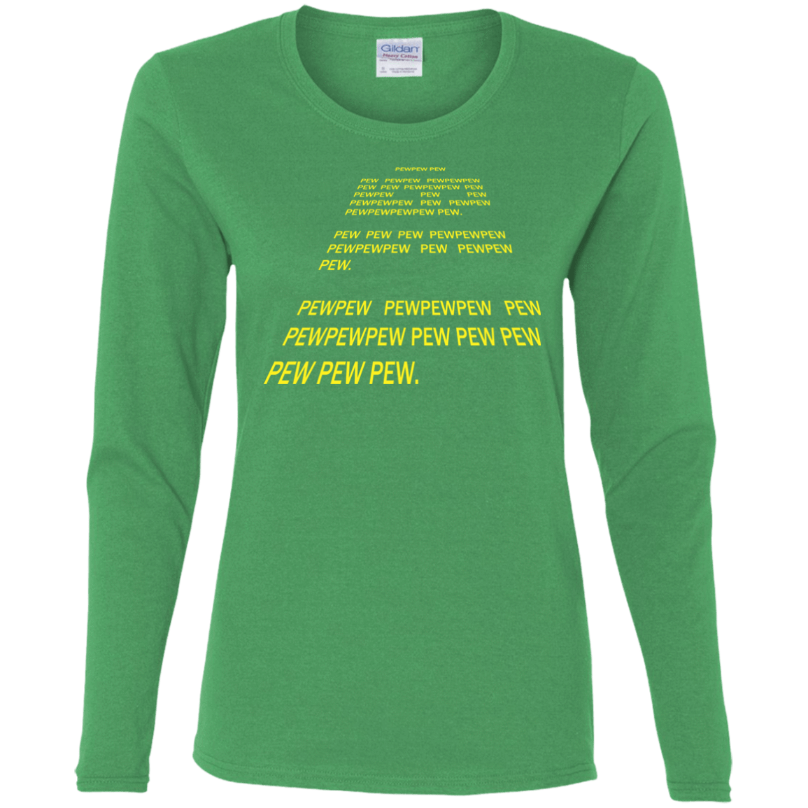 T-Shirts Irish Green / S Pew Pew Pew Women's Long Sleeve T-Shirt