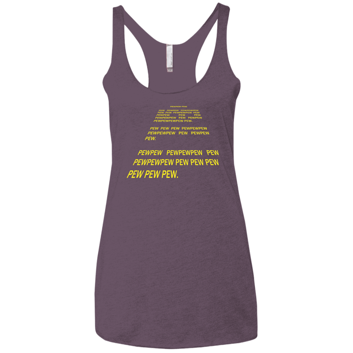 T-Shirts Vintage Purple / X-Small Pew Pew Pew Women's Triblend Racerback Tank