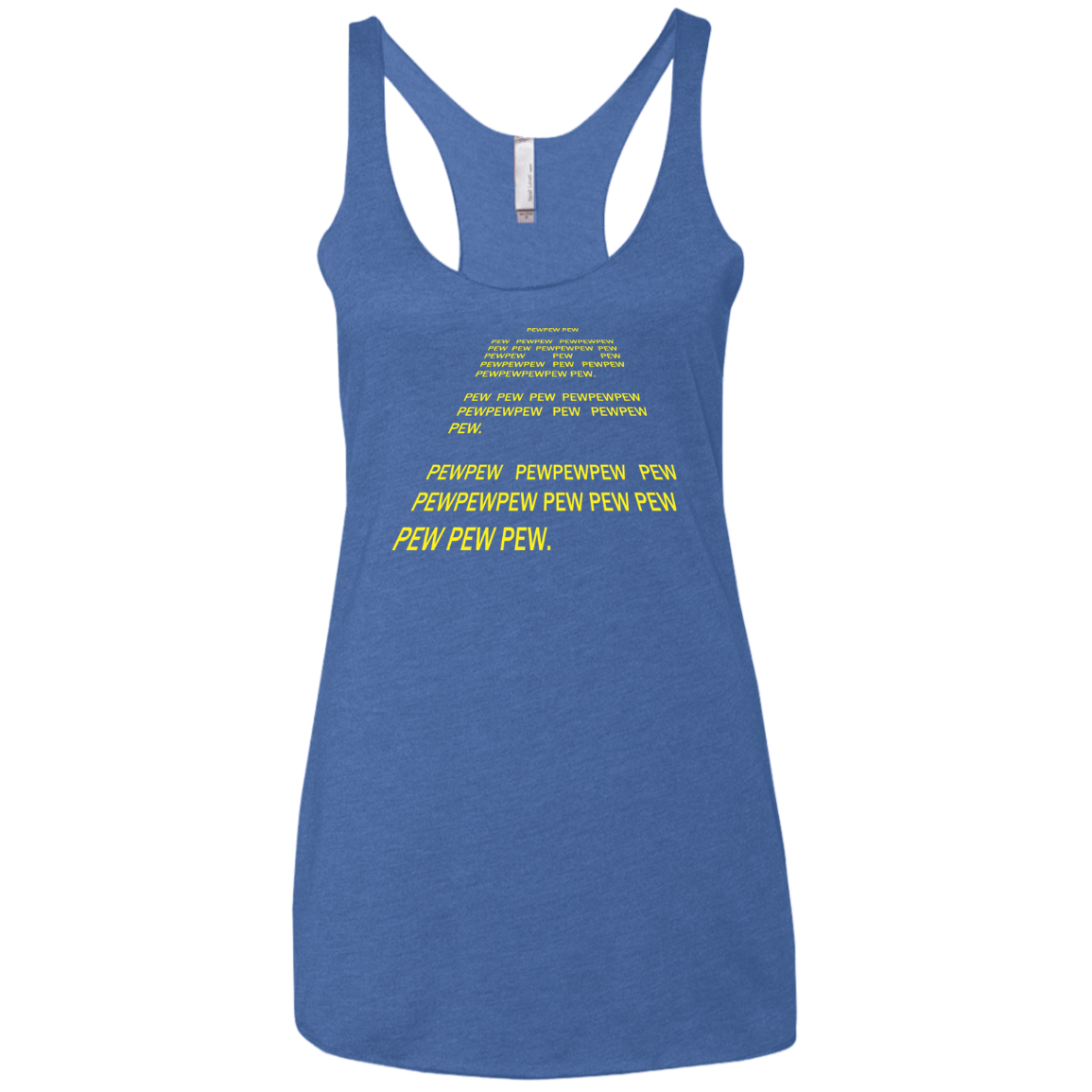 T-Shirts Vintage Royal / X-Small Pew Pew Pew Women's Triblend Racerback Tank