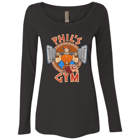 T-Shirts Vintage Black / Small Phil's Gym Women's Triblend Long Sleeve Shirt