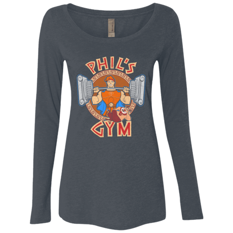 T-Shirts Vintage Navy / Small Phil's Gym Women's Triblend Long Sleeve Shirt