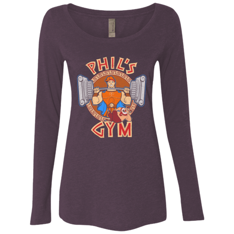 T-Shirts Vintage Purple / Small Phil's Gym Women's Triblend Long Sleeve Shirt