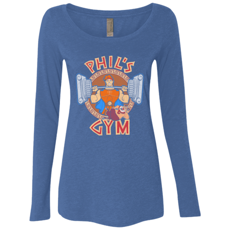 T-Shirts Vintage Royal / Small Phil's Gym Women's Triblend Long Sleeve Shirt