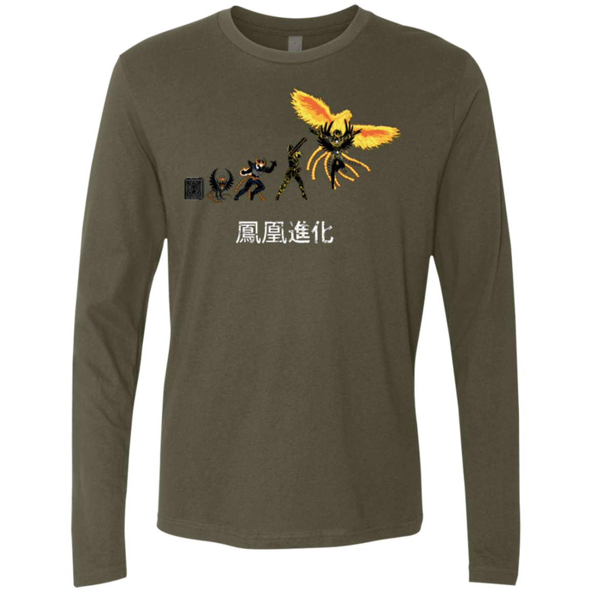 T-Shirts Military Green / Small Phoenix Evolution Men's Premium Long Sleeve