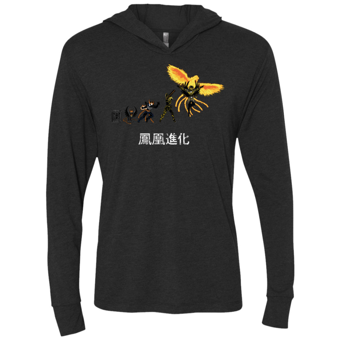 T-Shirts Vintage Black / X-Small Phoenix Evolution Triblend Long Sleeve Hoodie Tee