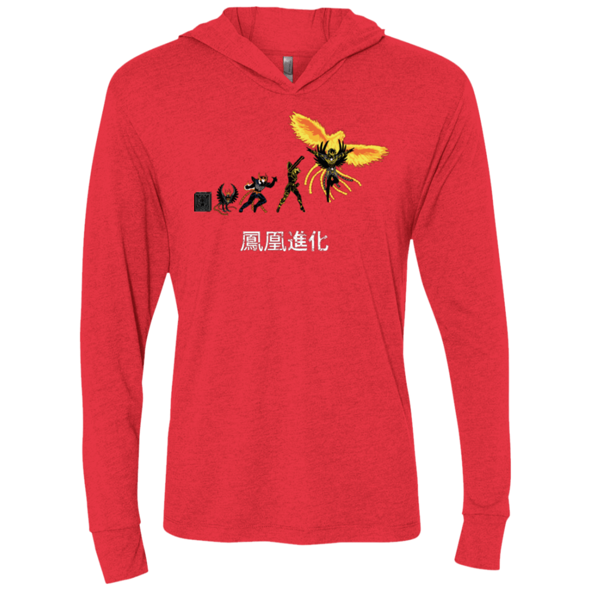 T-Shirts Vintage Red / X-Small Phoenix Evolution Triblend Long Sleeve Hoodie Tee