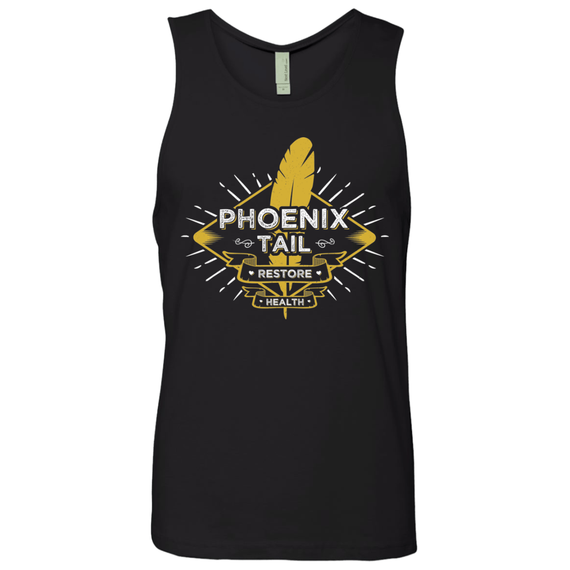 T-Shirts Black / Small Phoenix Tail Men's Premium Tank Top