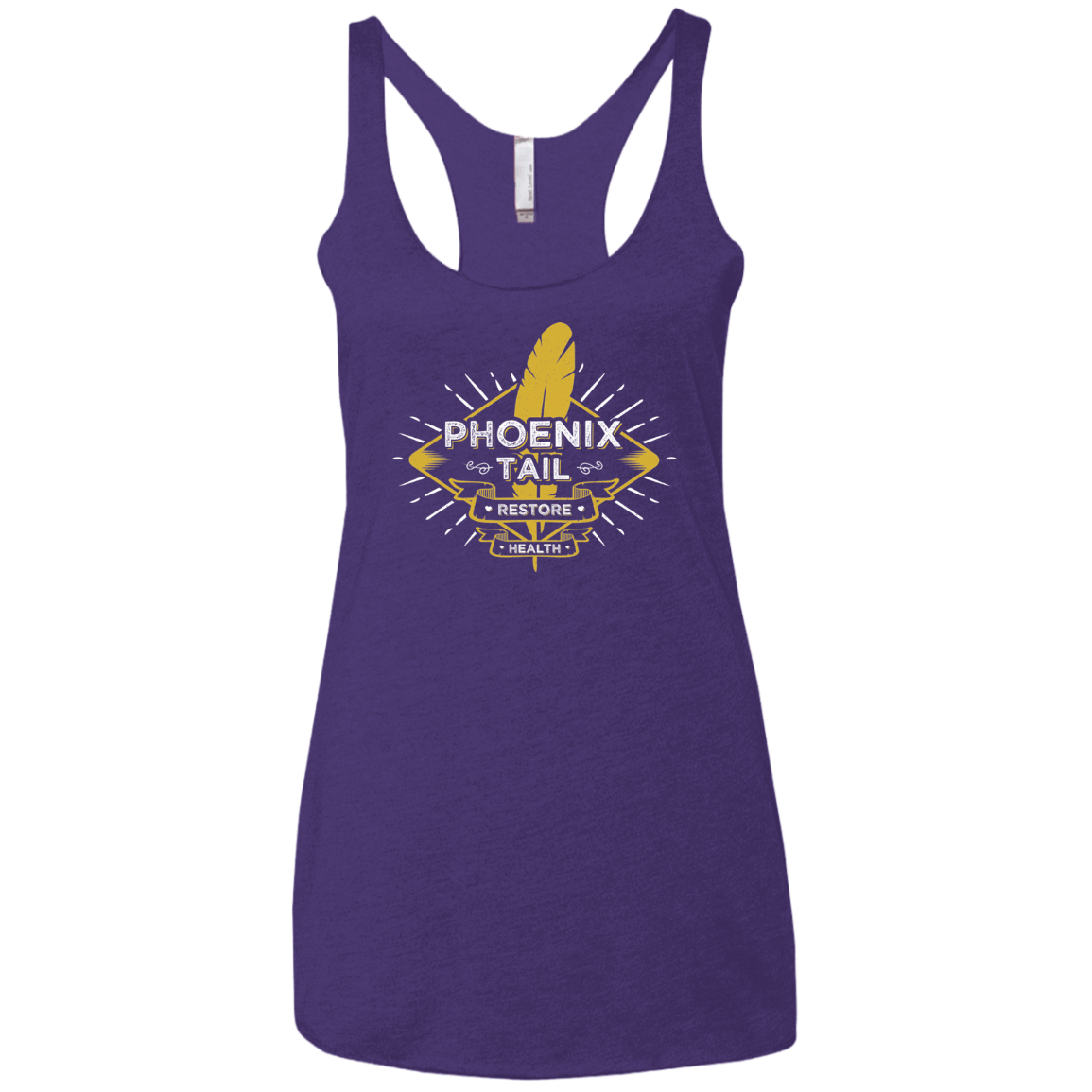 T-Shirts Purple / X-Small Phoenix Tail Women's Triblend Racerback Tank