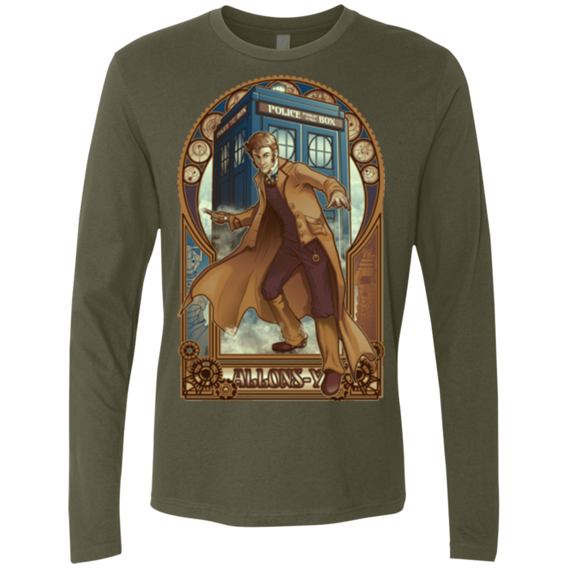 T-Shirts Military Green / Small Physicker Whom Men's Premium Long Sleeve